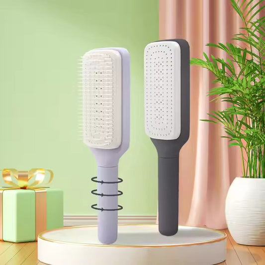 Effortless Styling Anti-Static Hair Comb with Self-Cleaning Massage