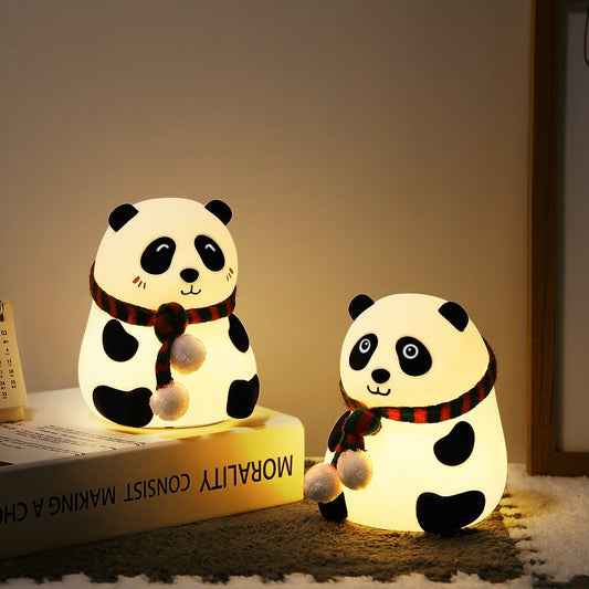 Playful Soft Silicone Panda Night Touch Lamp