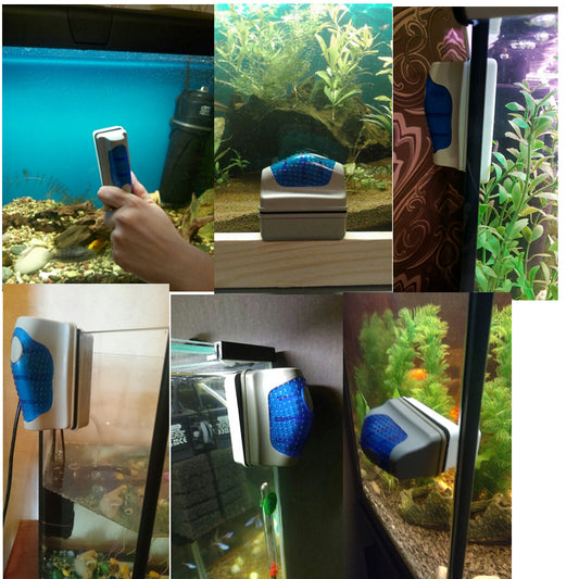 Aquarium Glass Cleaner with Magnetic Grip – Clean Tanks Without Getting Wet!